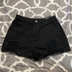 Black high waisted shorts